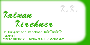 kalman kirchner business card